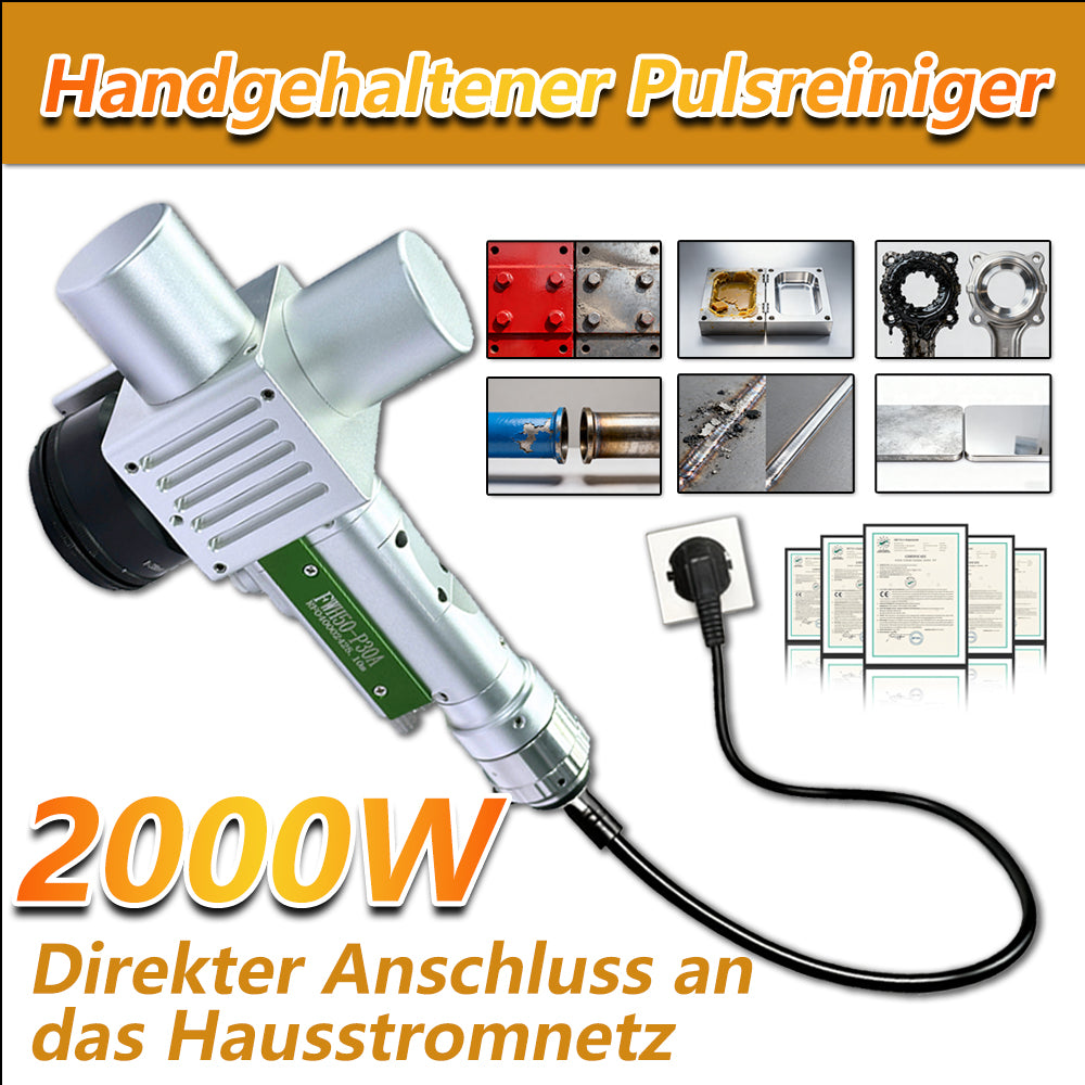 Handgehaltene Pulsenreinigung FWH50-P30A：Unterstützt 11 Reinigungsprogramme und ermöglicht einfaches Umschalten zwischen verschiedenen Prozessen.